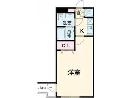 イアース東武練馬Ⅱ(1K/4階)の間取り写真