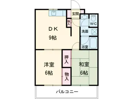 三高・サンプラザ(2DK/3階)の間取り写真