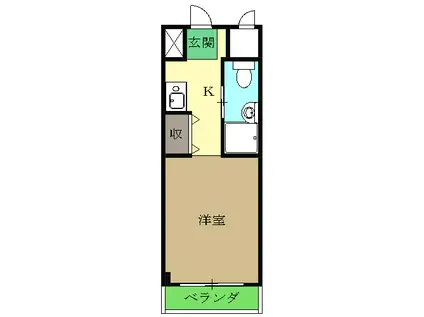 ボーテ日吉シェモア(ワンルーム/4階)の間取り写真