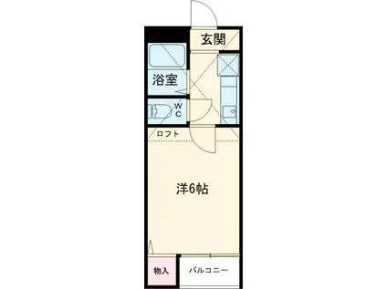 ルナリアⅩ(1K/2階)の間取り写真