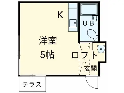 クロノス北烏山(ワンルーム/1階)の間取り写真