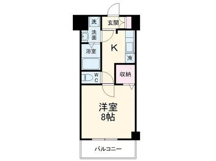 サニーコート・K(1K/2階)の間取り写真