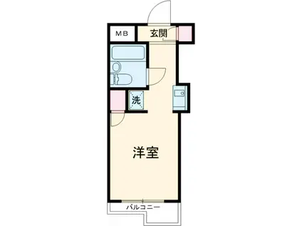 ウインベルソロ高砂第2(ワンルーム/1階)の間取り写真