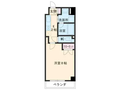 アールズヒルズ社台(1K/1階)の間取り写真