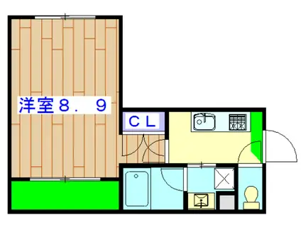 コスモナーレ一社(1K/3階)の間取り写真