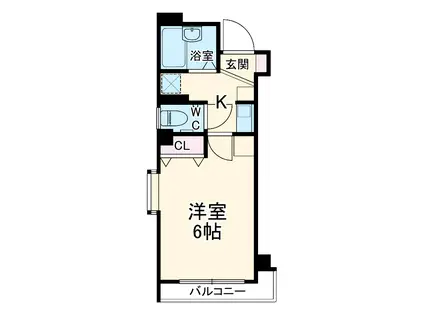 ロイヤルローズ(1K/3階)の間取り写真