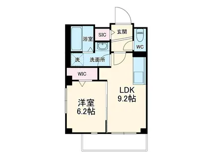 ラシーネ自由ヶ丘(1LDK/2階)の間取り写真