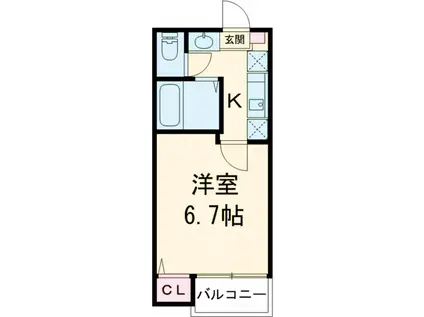 アルソーレ青砥(1K/1階)の間取り写真