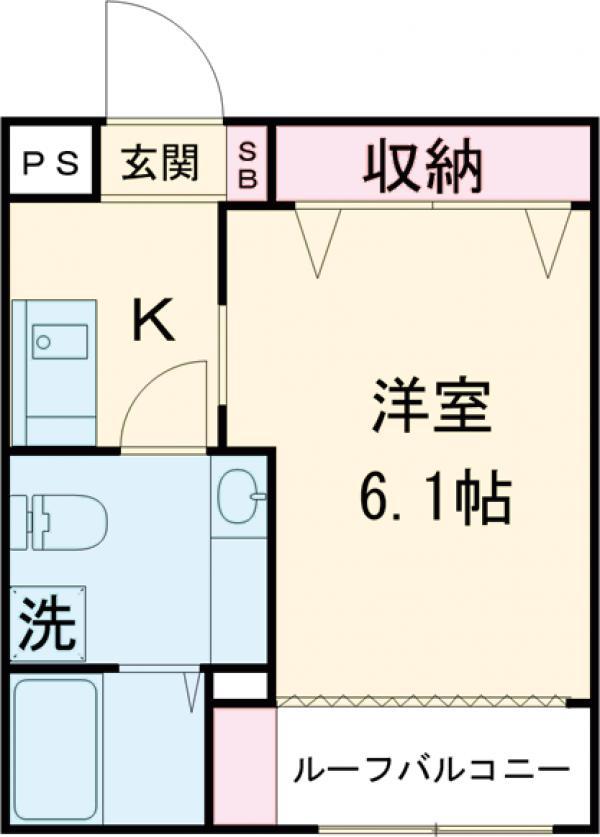 フォセット上北沢(1K/1階)の間取り写真