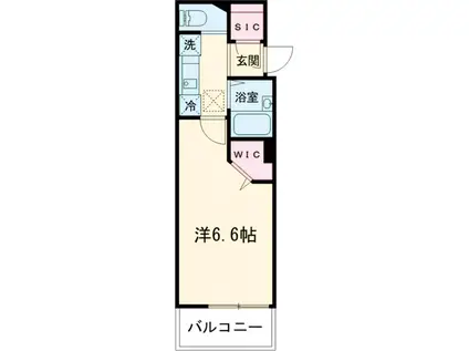 ルネコート高砂ウエスト B棟(1K/1階)の間取り写真