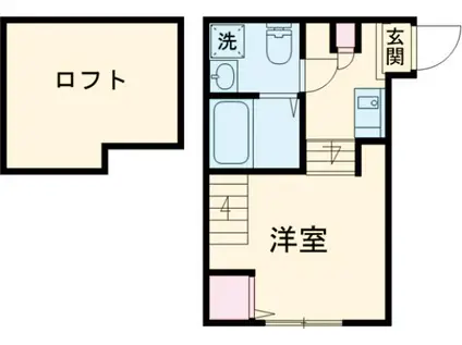 ハーモニーテラス立石(ワンルーム/2階)の間取り写真