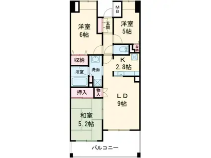 サクセス西高島平(3LDK/3階)の間取り写真