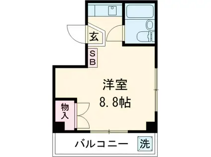 メゾン・キハラ(ワンルーム/3階)の間取り写真