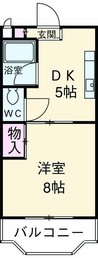エクセル21(1DK/3階)の間取り写真