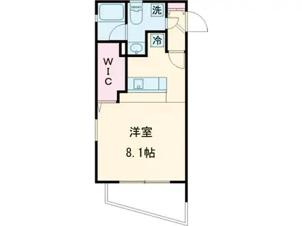 リジノワール千歳烏山(1K/3階)の間取り写真