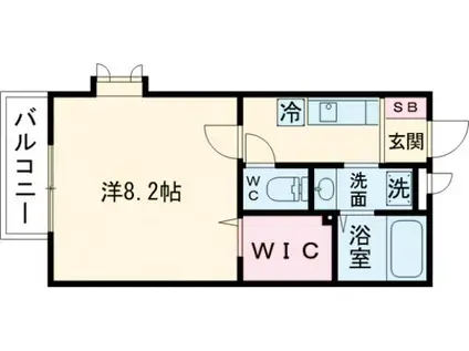 センチュリーガーデン(1K/2階)の間取り写真