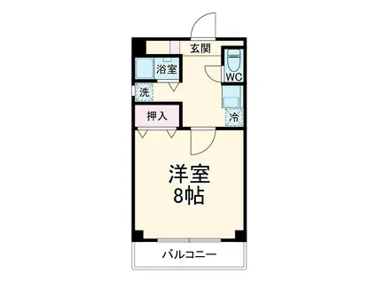 ベルメゾン(1K/3階)の間取り写真