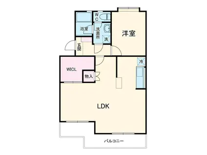 ソレイユⅠ(1LDK/3階)の間取り写真
