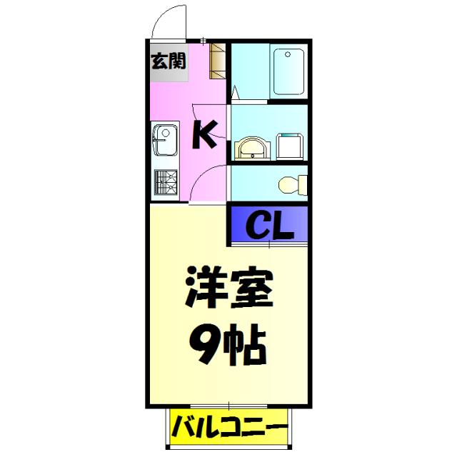 HATUKI2(1K/2階)の間取り写真