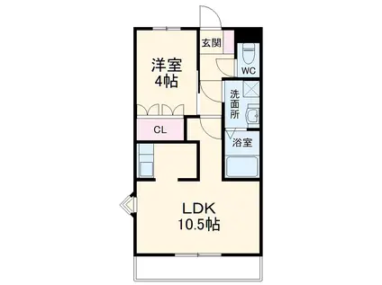 ウィルマルカ(1LDK/2階)の間取り写真