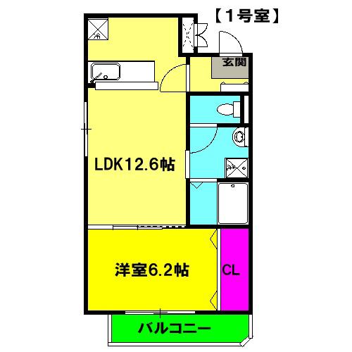 ライフアドバンス(1LDK/3階)の間取り写真