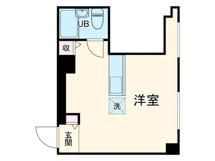 ザ・グラン西千葉(ワンルーム/2階)の間取り写真