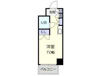 メゾン・ド・セレブラル(ワンルーム/2階)の間取り写真
