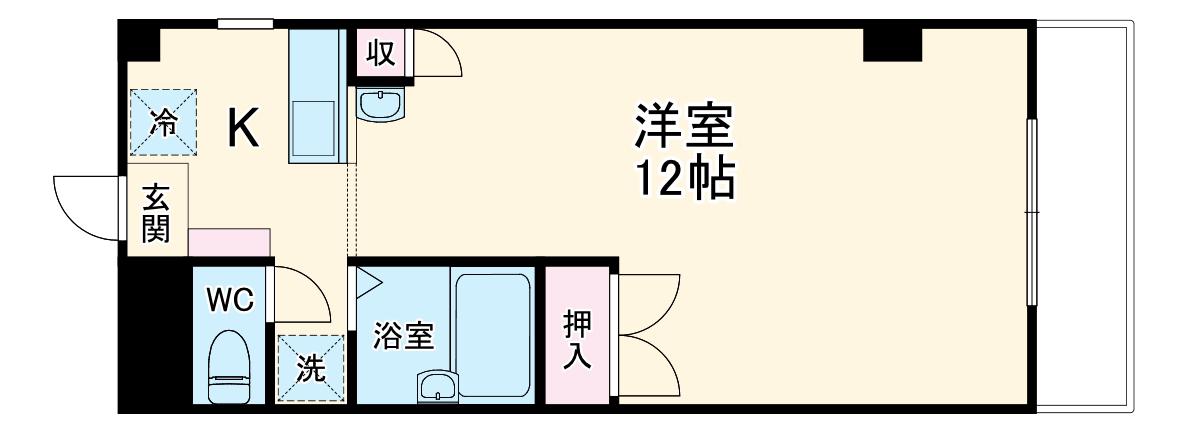 TONBOマンション(1K/1階)の間取り写真