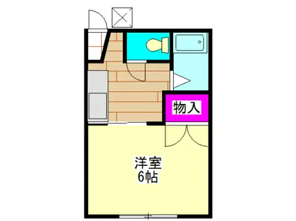 ジュネス田沼(2DK/2階)の間取り写真