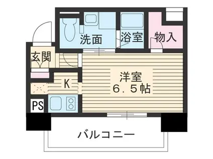 ライジングコート瑞穂通(1K/2階)の間取り写真