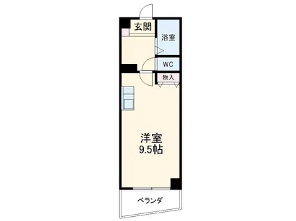 第3さくらマンション中央(ワンルーム/8階)の間取り写真