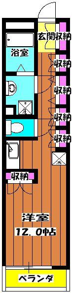 第1アイディール(1K/5階)の間取り写真