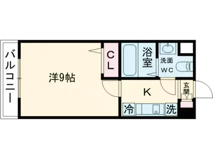 和光レジデンス博多(1K/6階)の間取り写真