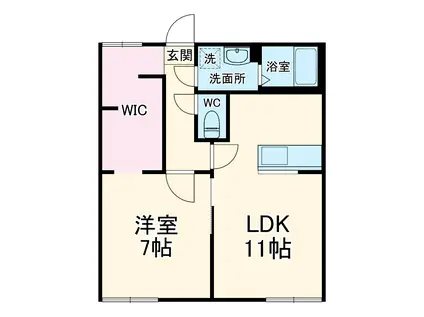 SHA MAISON HYGGE Ⅰ(1LDK/1階)の間取り写真