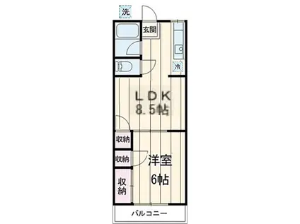 ハイツレジェンド(1LDK/1階)の間取り写真