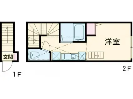 バーミープレイス吉祥寺Ⅱ(ワンルーム/2階)の間取り写真