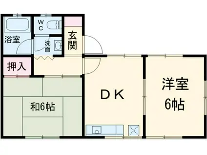 コーポS・T(2DK/1階)の間取り写真