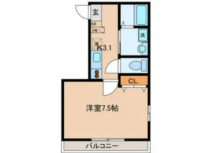 フローラベルツリー(1K/2階)の間取り写真