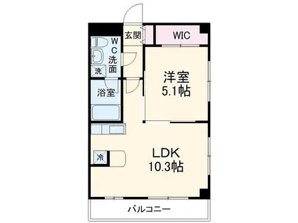 ダイワティアラ村上Ⅲ(1LDK/6階)の間取り写真