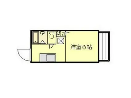 シティーハイツ曙(1K/1階)の間取り写真