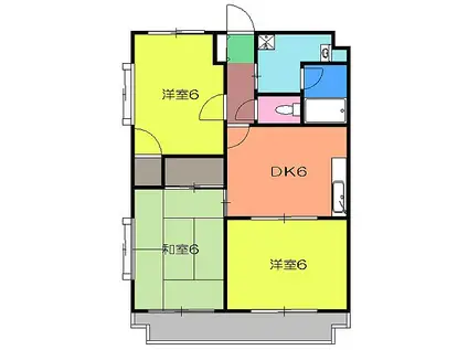 ニューフェニックスマスダ(3DK/3階)の間取り写真