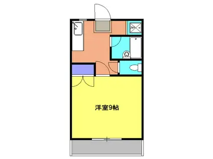 クレーネ Ⅲ(1DK/2階)の間取り写真