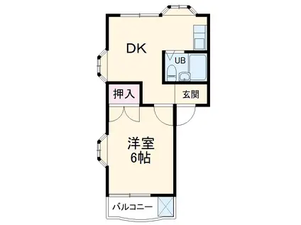 メゾンヒルサイド(1DK/1階)の間取り写真