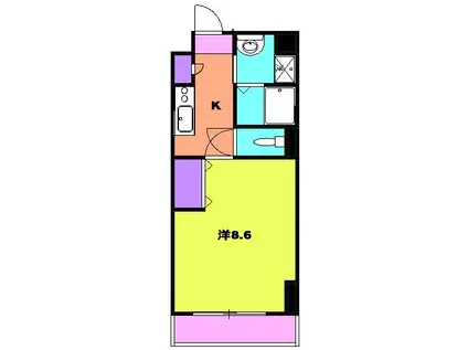 エローラ 藤枝(1K/6階)の間取り写真