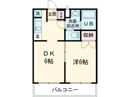 ソフィア西久保(2K/3階)の間取り写真