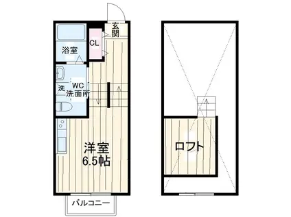 CHENE八千代台(ワンルーム/1階)の間取り写真