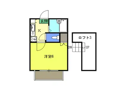 チェスナッツ224(1K/2階)の間取り写真
