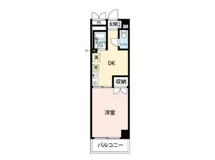 ソシアサンクレール(1DK/5階)の間取り写真