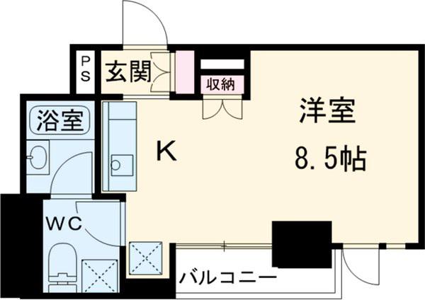 フェリオ池袋(ワンルーム/14階)の間取り写真