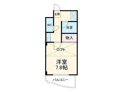 カーサコロナ(1K/2階)の間取り写真